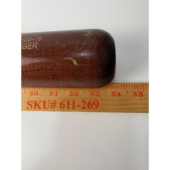 Vintage Louisville Slugger Baseball Bat 125 Powerized 34” Wood 1979 Personalized - Picture 5 of 6